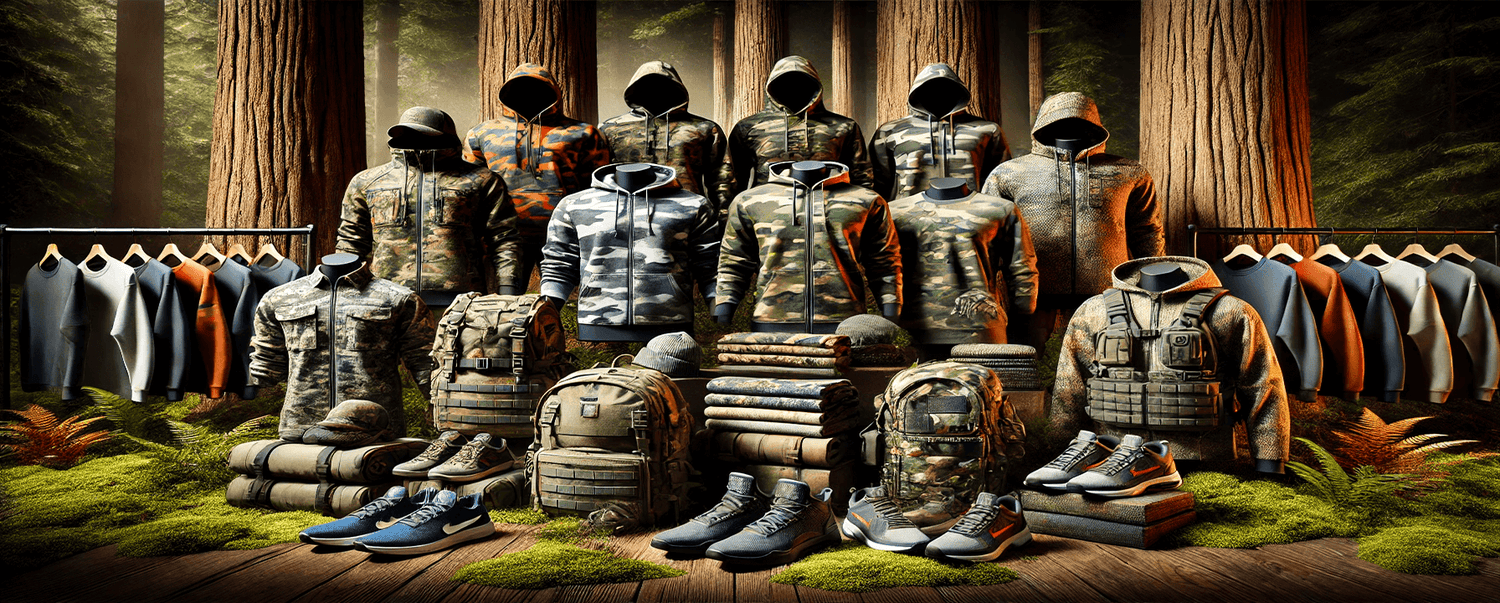 Tommy Designs homepage showcasing custom apparel, accessories, decor, and camouflage designs.